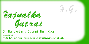 hajnalka gutrai business card